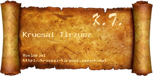 Krucsai Tirzusz névjegykártya